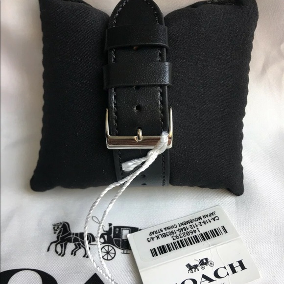 Coach Men's Watch Baxter  W1584 Leather Black - Picture 5 of 10